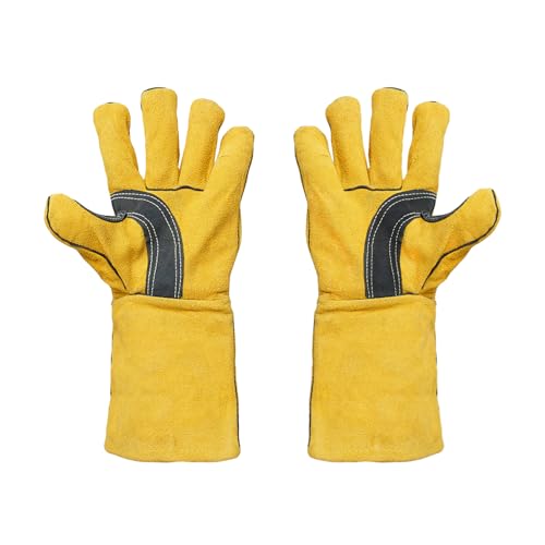 419Jd3ZqJGL. SL500 Efficacy Leather Welding Hand Gloves 13 Inch Gloves Cut Resistance for Fencing 1 Pair