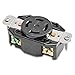 Bryant 71530fr Techspec174; Receptacle, L15-30, 30a, 3ph 250v Ac, Black