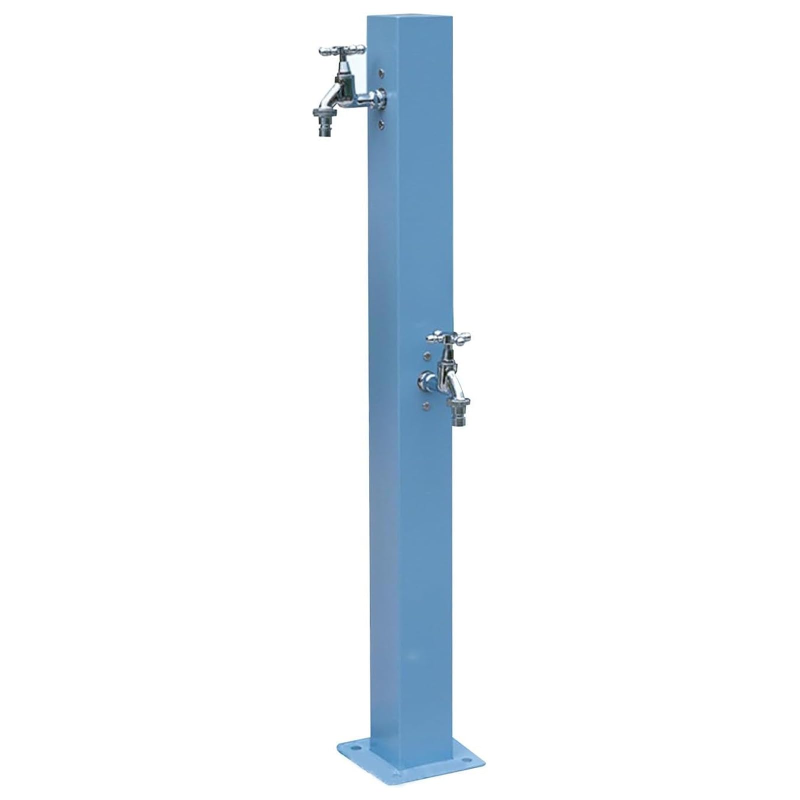 ZYCHSJXA Stainless Steel Garden Hose Faucet - 37 Inch Outdoor Irrigation Column with 2 Anti-Leak Taps for Efficient Watering Solutions
