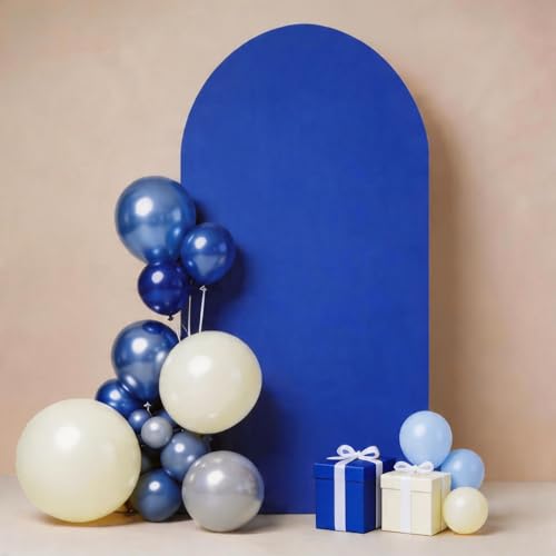Toile de fond de mariage bleu roi pour arche ronde SINSSOWL de photobooth de fête