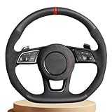 Fully Steering Wheel For A3 A4 A5 S3 S4 S5 B9 Leather Flat Bottom Sport Car...