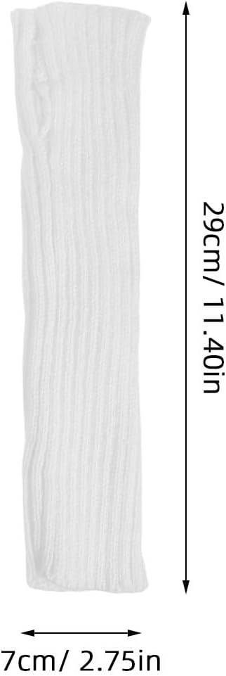 3 Pairs Fingerless Arm Warmers for Women Thermal Protection Elastic Fiber Long Sleeve Gloves with Thumb Hole Casual Chic Travel-friendly Accessories for Cold Weather Indoors