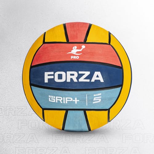 FORZA Water Polo Pro Match Ball | Olympic-Quality Durable Rubber Blend with Grip+ Technology - FINA Approved for All Ages (Pack of 1 5)