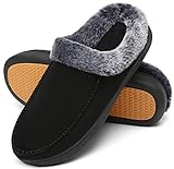 Mujer Zapatillas de casa Espuma de Memoria de Alta Densidad Cálido Interior Lana al Aire Libre Forro de Felpa Suela Antideslizante Zapatos