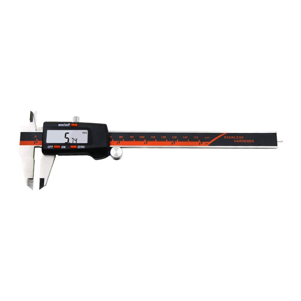 Calibradores Vernier Medidor Calibrador Digital Pantalla Digital Regla electrónica de Acero Inoxidable de Alta precisión Calibradores Digitales (Plata, 150 mm), Calibradores (Plata 150 mm)