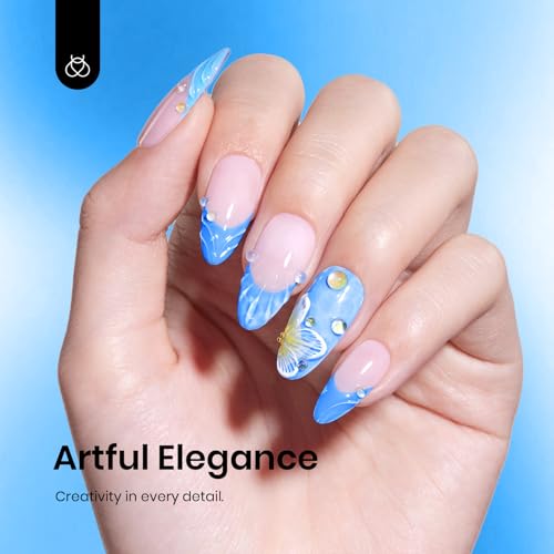 Image of beetles Gel Polish Light Blue Gel Nail Polish Soak Off Uv LED Nail Lamp 15ml DIY Home Manicure Salon Gift for Women Coastal Holiday Bliss