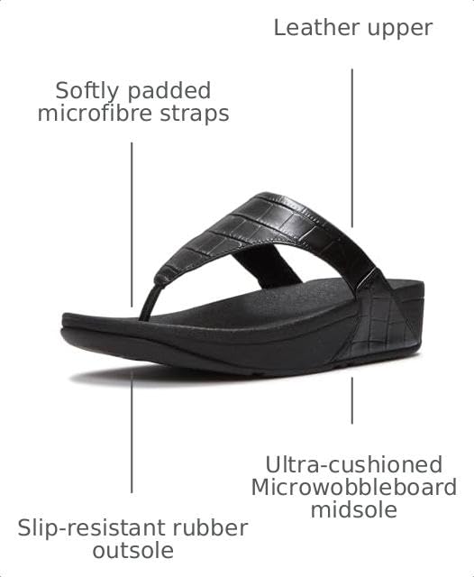 Image of FitFlop Women's Lulu Leather Toe-Post Sandals