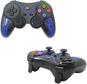 Controle Gamer Bluetooth para Celular, Android e iOS, 6-10h de Uso, Preto (Preto com Azul)