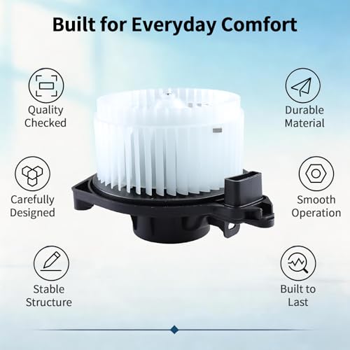 Image of HVAC Blower Motor with Fan - Compatible with Tacoma 2005-2015 - Front AC Heater Fan Assembly - Part Number 700188 8710304040 8710304044