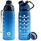 Bouteille D'Eau De Sport Fjbottle 710ml/1000ml - Couvercle Magnétique, Marqueur De Temps, Tritan Sans BPA - Hydratation Motivatrice
