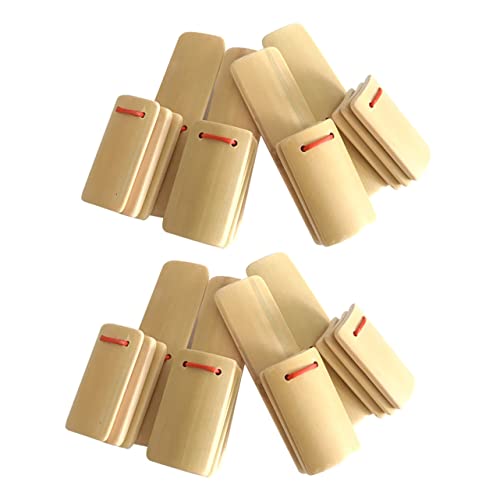 MUELODSIC 8 Pcs Chinese Allegro Kuaiban Clappers Traditional Percussion Instruments Practice and Performance Easy to Hold Durable Crisp Sound