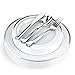 Fancy Disposable Plates with Cutlery - 125 Piece Silver Plastic Party Plates and Silverware for Weddings, Party, Baby Shower, Birthday, Holiday - Service for 25 Guests (Silver Rim)