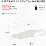 EVERFUN Weekender Bags for Women,Gym Bag with Shoe Compartment,Travel Bags Large Duffle Bags for Women Travel, Gym, Yoga