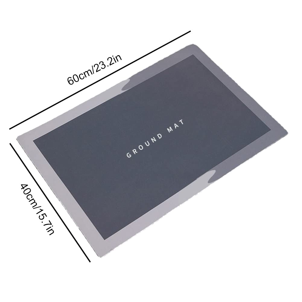 Tappeto Bagno Antiscivolo In Microfibra - 40x60cm Grigio, Super Assorbente E Morbido - Foto 4