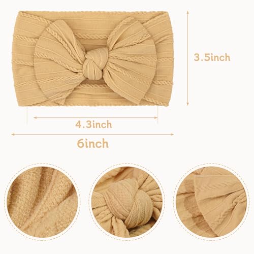 CÉLLOT Super Stretchy Soft Knot Headbands with Hair Bows Head Wrap Hair Accessories For Newborn Baby Girls Infant Toddlers Kids2