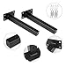 WAOUY Retro Wall Mounted Shelf Bracket 30cm 12inch Shelf Brackets Supports Floating Bracket Industrial Iron Support Table Heavy Duty Scaffold Board 2pcs (Color : Black, Size : 2pcs)