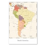 carte amerique sud et nord Qualité d'impression durable: grâce à nos encres résistantes aux UV, nous garantissons des couleurs vives et des détails nets qui embellissent durablement vos murs et les protègent de la décoloration.