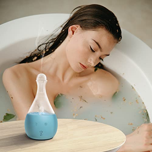 Pure Essential Oil Nebulizing Diffuser Made Of Wood And Glass. Waterless Oil Diffuser, No Heat, No Plastic Oil Contact, Classic Decorative Aromatherapy Vaporizer For Home Or Healthcare Practice. #TOP4