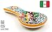 Colorful Ceramic Spoon Rest – Hand-Painted Large Talavera Kitchen Utensil Holder for Counter & Stove Top in Gift Box - Dishwasher Safe Lead Free Cooking Ladle Dish Mexican Style Cuchara Multicolor