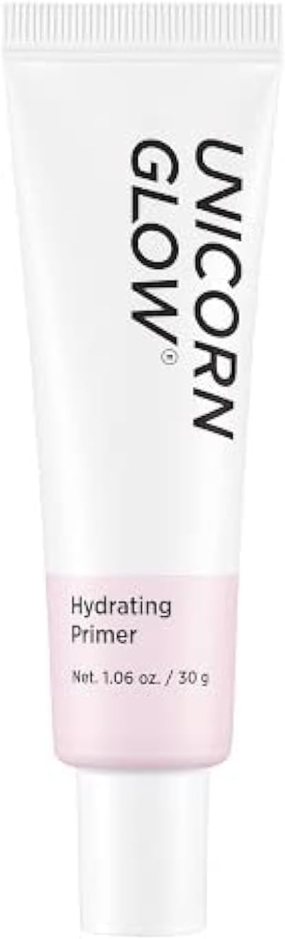 UNICORN GLOW Hydrating Primer - Makeup Grip Gel Primer Hydrating face primer, Pore blurring smoothing Long lasting make up Vegan Cruelty-Free [2023 Updated Package is White]