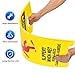 MATTHEW CLEANING 25'' Industrial Wet Floor Sign 6 Pack 2-Sided Durable Corrugated Plastic Birght Yellow Multilingual Warning Signs Commercial Caution Wet Fold-out Floor Signs For Indoors