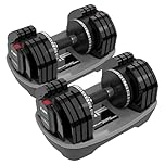 Newpower Fitness 36kg Pair Adjustable Dumbbell set, 18 Dumbbells in Single Weight (2kg to 36kg) with Anti-slip Handle Safety Locking Mechanism Strength Training for Home Gym Suit both Men and Women