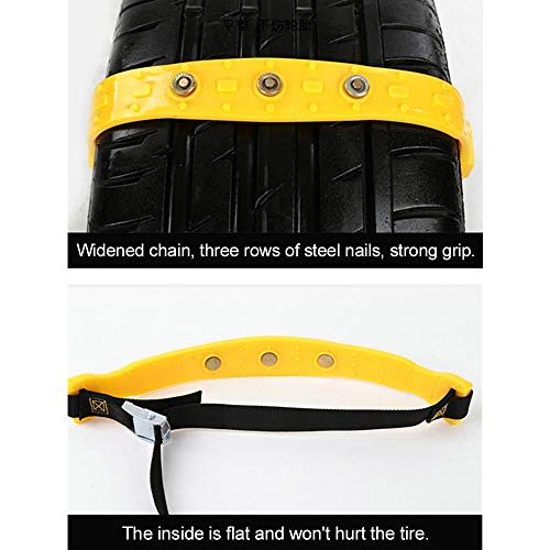 Sangmei Correntes de neve para carro pneu antiderrapante 3 prego - correia de dente Correntes de nev