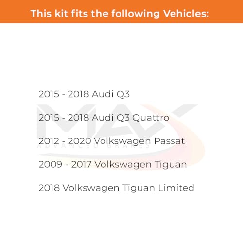 Image of MAX Advanced Brakes - Front Brake Kit For 2009-2018 Volkswagen Tiguan, 2015-2018 Audi Q3 Quattro| Carbon Ceramic Brake and Rotor Kit| Cross-Drilled Brake Rotors