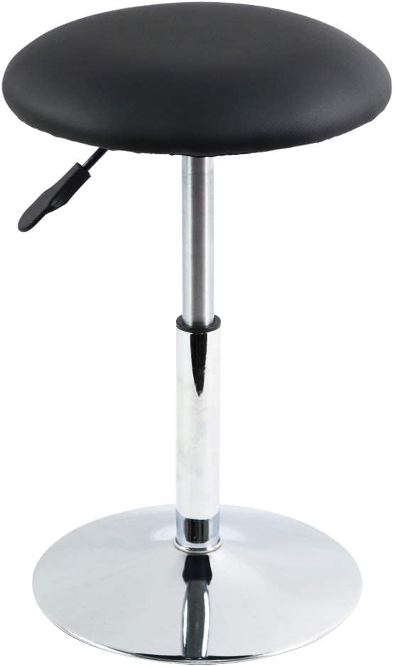Meble Home Round Vanity Stool - Adjustable Height 15-21 Inch Doctor Chair - Swivel Office, Counter, Mini Bar Seat - Spa Massage Small Stool (Black)-image-17