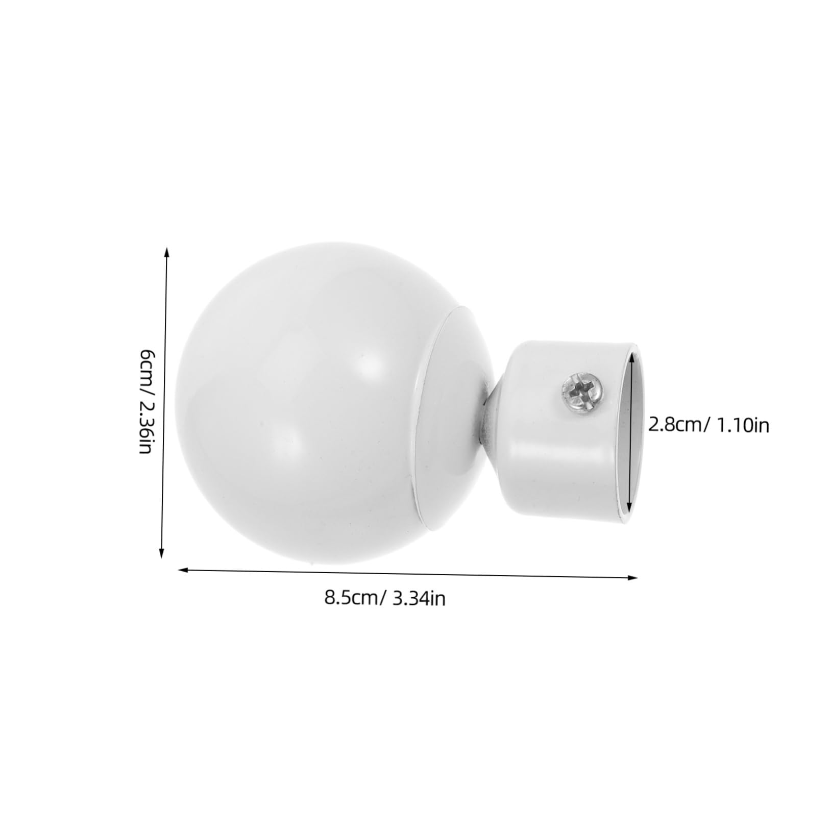 VILLCASE 2PCS Elegant Curtain Rod End Caps Decorative Finials for Home Office Quick Installation Fits Curtain Rods Enhance Ambiance Decor with Stylish Accessories