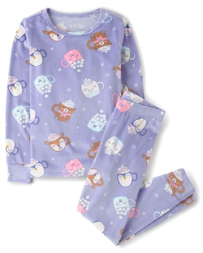 Image of The Children's Place Girls' Long Sleeve Top and Pants,2 Piece Pajama Set