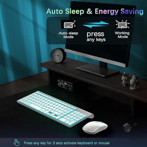 Joyaccess 4229 J Joyaccess Wireless Keyboard And Mouse Combo With 7 Backlit Options,Quiet Light Up Keys,Type-C Rechargeable,Sleep Mode-2.4G Slient Portable Cordless Combo thumb #5