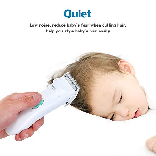 Sangmei bebê máquina de cortar cabelo elétrica à prova d 'água bastante operação recarregável 2 gui