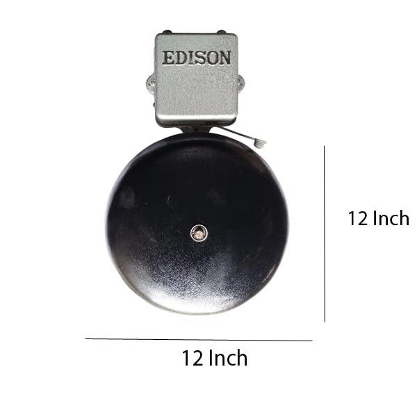 Image of Leo Edison Metal 12 Inch School Bell High Volume Gong Bell (Blak & Grey), Kid