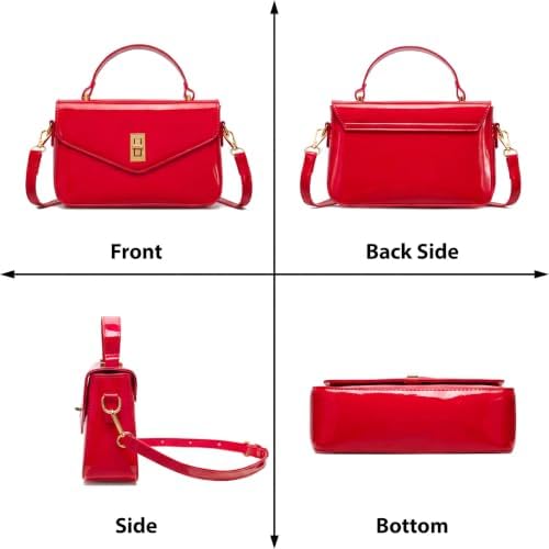 JHVYF Cute Mini Purses for Women Satchels Bags Ladies Fashion Crossbody Handbags Mini Trendy purse mini bags for women Red — view 2