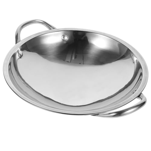 Wok acero inoxidable fondo redondo con asas dobles miniatura 2