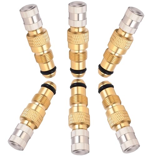 Brass Tire Valve Stem Set - 3DSKY Tractor Air Liquid Valve TR218A TR618A CH3 Core Housings Metal Replacement Stems for Farm Equipment & Trailers (6PK)