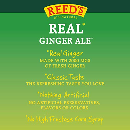 Reed's Real Ginger Ale, All-Natural Classic Ginger Ale Made With Real Ginger (4Pk - 12Oz Slim Cans) #TOP3