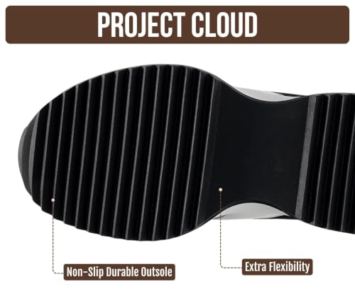 Image of Project Cloud Womens Sneakers - Memory Foam Insole and Lightweight Spring Shoes - Non-Slip Lace Up Trendy Shoes - Fashion Sneakers for Women 2026