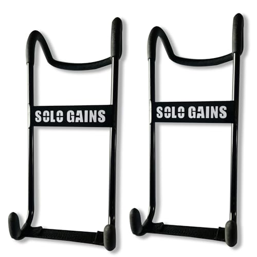 Solo Gains Ganchos para mancuernas: para colgar en el hombro y el pecho, para colgar mancuernas en barras, mejorar el rendimiento de fuerza, levantamiento de pesas, levantamiento de potencia, fitness