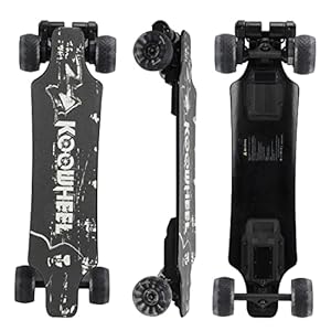 MAYS Electric Skateboard 45KM/H Top Speed, 800W Dual Hub Motor, 2.4G RC Electric Longboard with Remote Control , Max Load 286 lbs, 7 Layers Maple Plank, 20KM Range, 3 Speeds