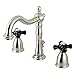 Kingston Brass KB1978PKX Widespread Lavatory Faucet with Retail Pop-Up and 6-1/2" Spout Reach, Brushed Nickel