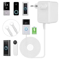 AMFUN Türklingel Transformator, 24V 500mA Türklingel Transformator, Video-Türklingel-Netzteil für Die meisten Versionen von Ring Doorbell, 8M (315) langes Kabel