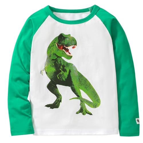 Image of Julylee Girls Cotton Pink Sweatshirts Hoodie Dinosaur Printed Tops