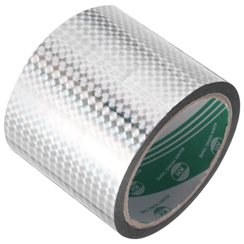 MECCANIXITY Silver Tone Metalized Tape 3.1 Inch x 55 Yards Decor Tape for Craft Detailing Accent Wall, Graphic Arts