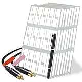 Mugteeve Charging Cable Label Tags, Electrical ID Wire Cords Marker, White Color 240pcs, Write and Print, Waterproof, for Computer, Ethernet, Speaker and Phone Wire Management Sticker