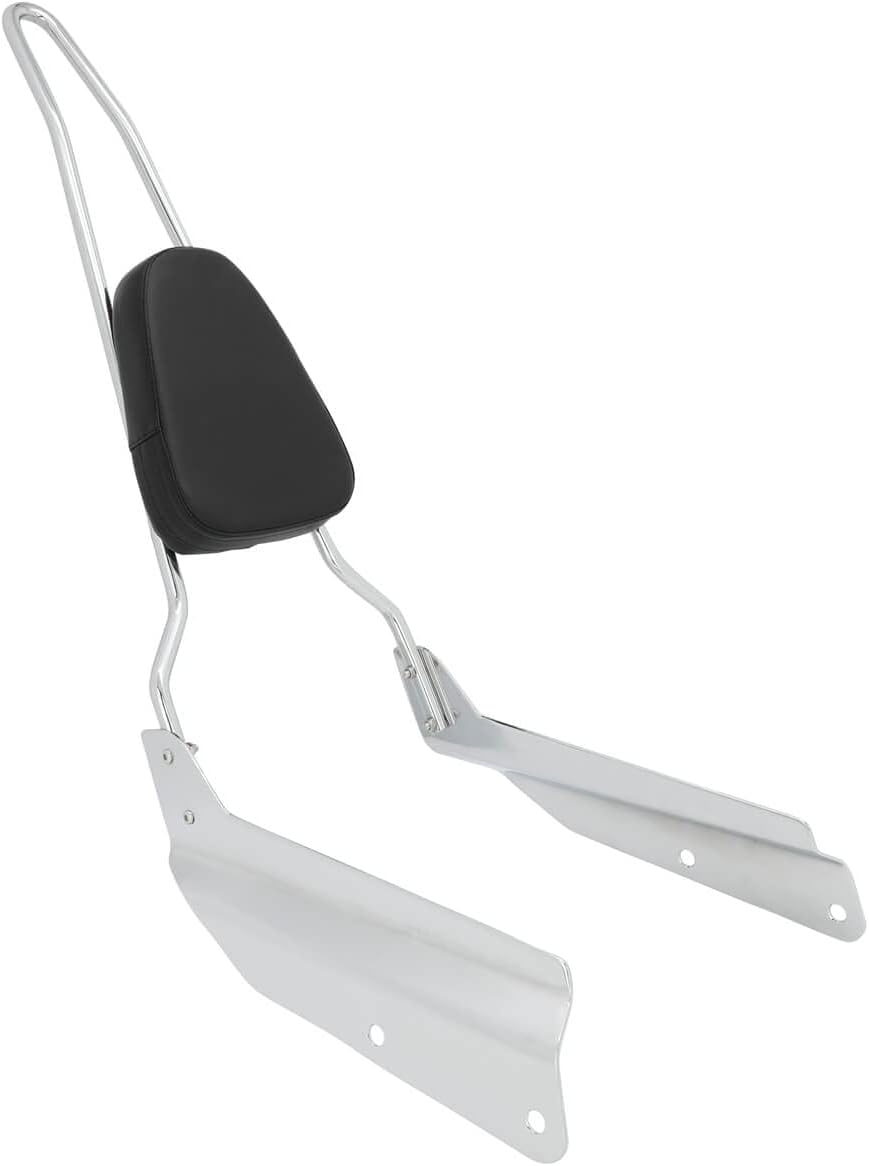 Passenger Backrest Pad Tall Sissy Bar for Honda VTX 1300 1800 VTX1300 VTX1800 N R S T 2002-2009, Chrome