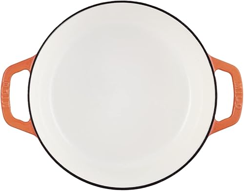 Vista 19 de Milo by Kana 3.5-quart Enameled Cast Iron Dutch Oven with Lid Premium Casserole Cooking Pot Enamel Coating Inside and Out Oven Safe and White