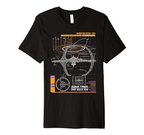 Star Trek DS9 Bajoran System Schematic Premium T-Shirt Premium T-Shirt