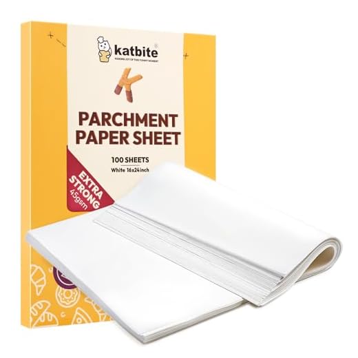 Katbite 16x24 inch Heavy Duty Parchment Paper Sheets for Baking, 100 Sheets Full Sheet Baking Pan Liners, Commercial Baking
